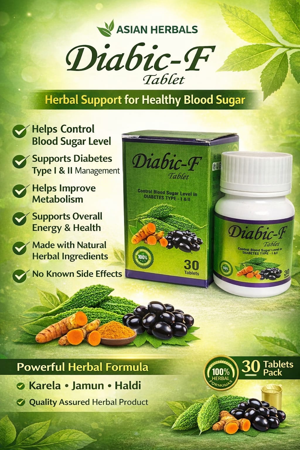 DIABIC-F // 30 Tablets